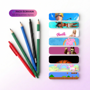 Pack Écrivain — Étiquettes Scolaires Personnalisées
